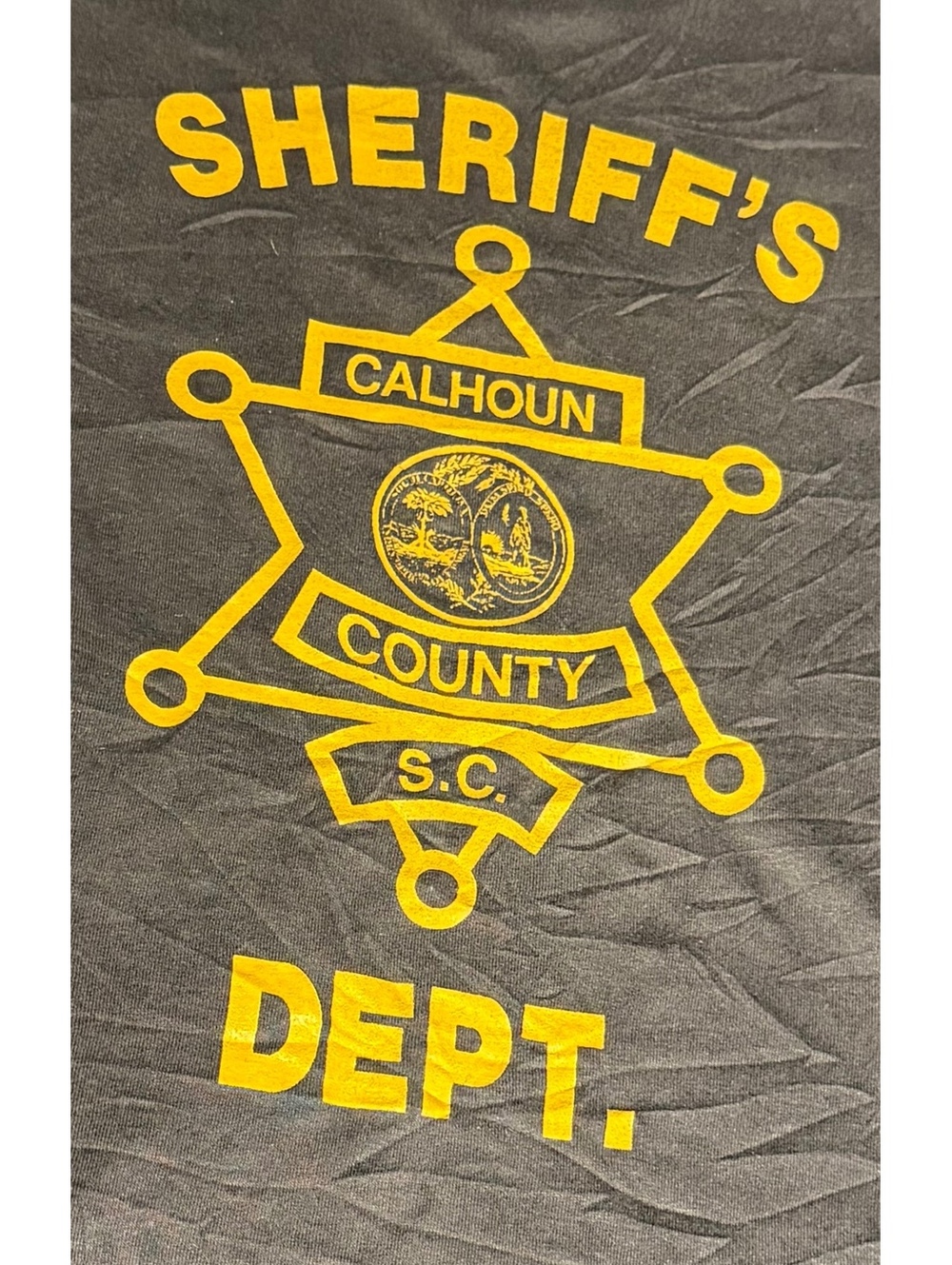 Vintage Hanes Fifty-Fifty Calhoun County S.C. Sheriff's Dept. T-Shirt XL